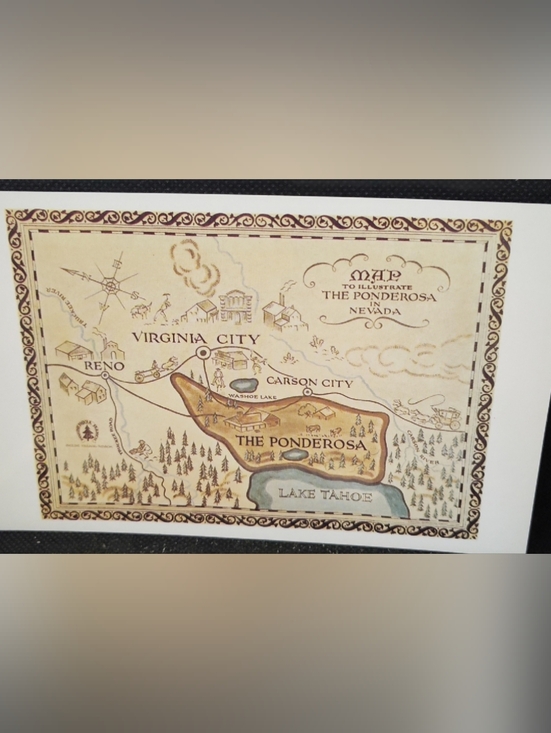 Other - Postcard The Ponderosa Ranch Nevada Lake Tahoe Incline Village Bonanza Show